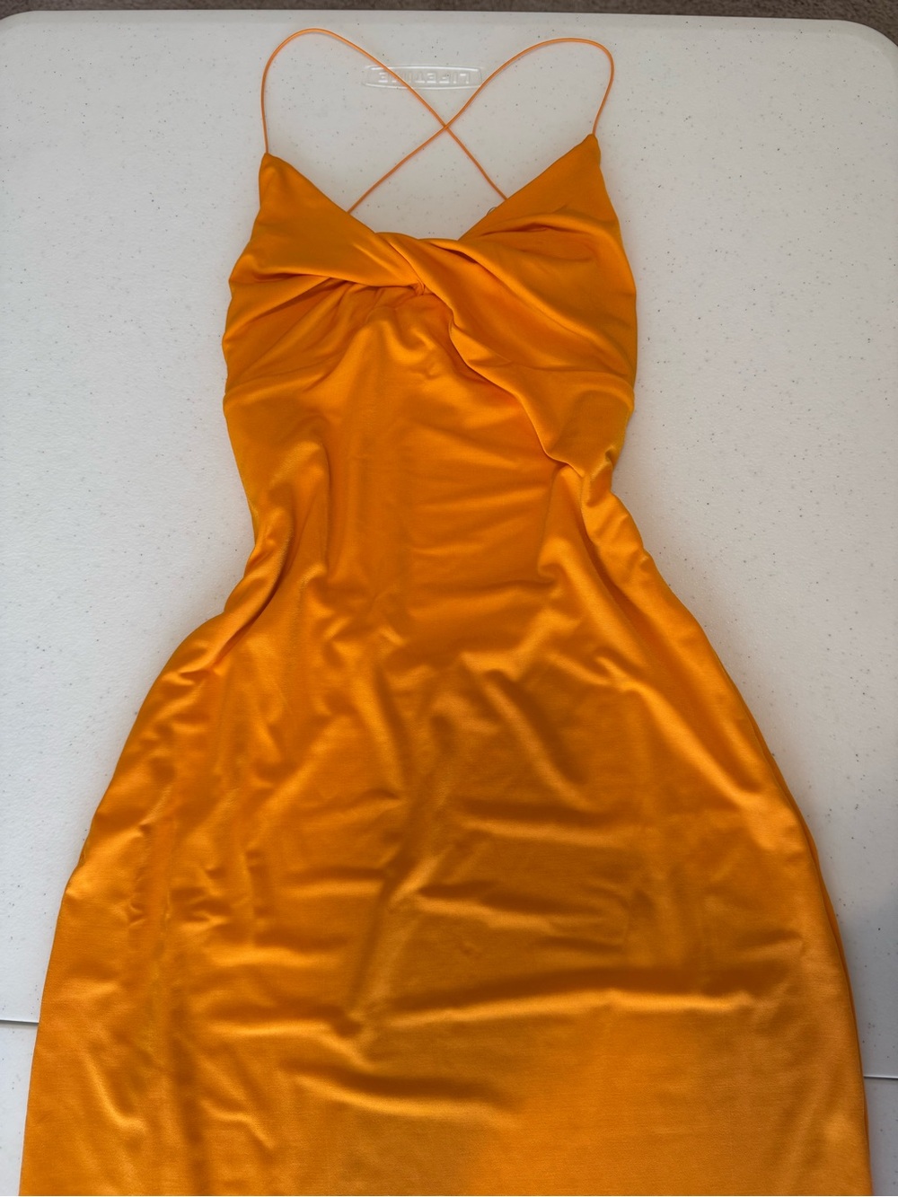 Meshki Strappy Maxi Dress in Tangerine - Picture 3 of 8